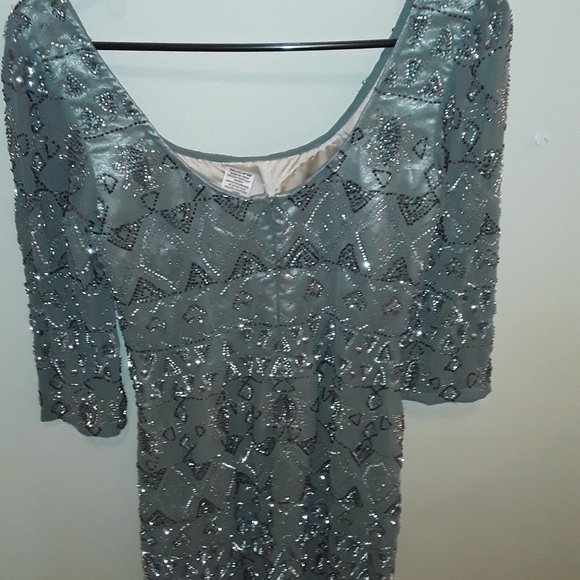 Shail K. Gray Beaded Dress 6 - Picture 4 of 5